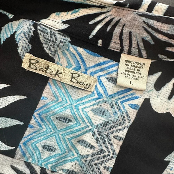 *VINTAGE* Batik Bay Hawaiian Aloha Tropical Shirt L - Picture 7 of 7
